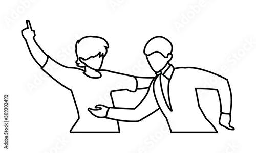 scene of men in dance pose, party, dance club