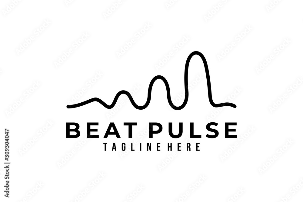 beat pulse logo icon vector isolated beat pulse logo icon vector isolated