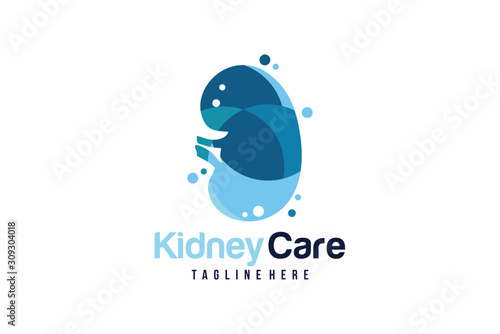 kidney care logo icon vector isolated