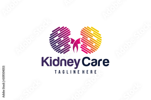 kidney care logo icon vector isolated