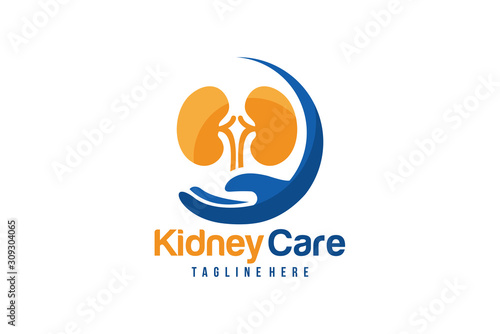kidney care logo icon vector isolated