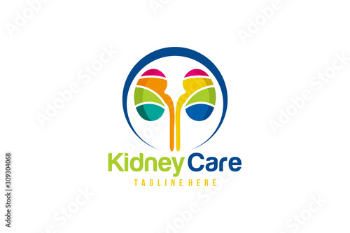 kidney care logo icon vector isolated