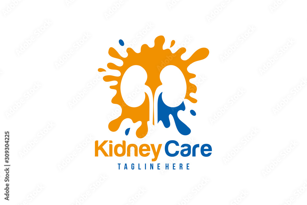 Fototapeta premium kidney care logo icon vector isolated