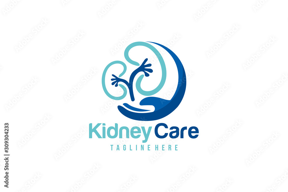 Fototapeta premium kidney care logo icon vector isolated