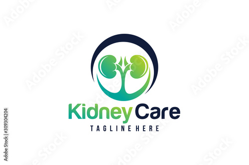kidney care logo icon vector isolated