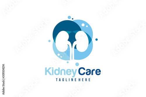 kidney care logo icon vector isolated