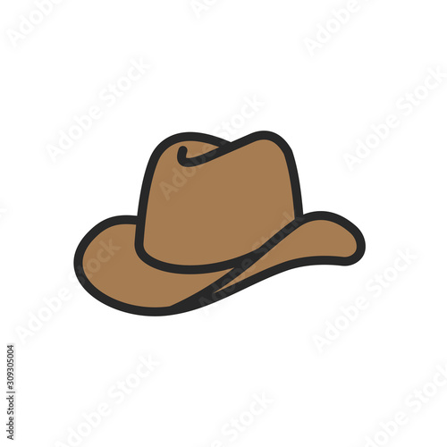 Cowboy hat icon vector logo symbol illustration EPS 10