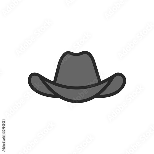 Cowboy hat icon vector logo symbol illustration EPS 10
