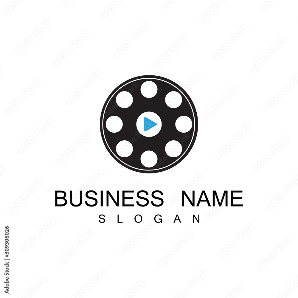 filmstrip Logo Template vector