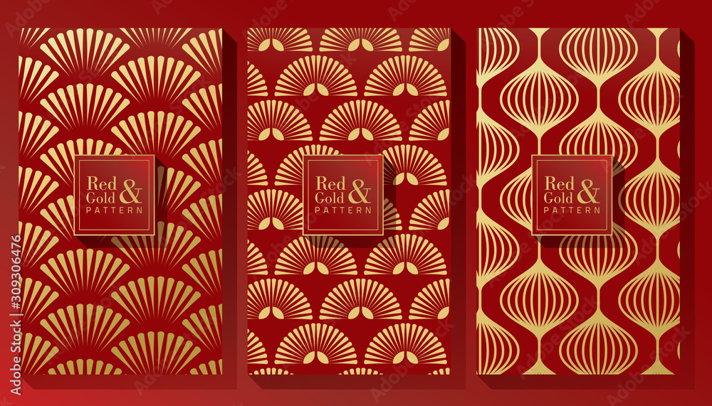 Chinese Red Envelope Design Pattern Stock Vector