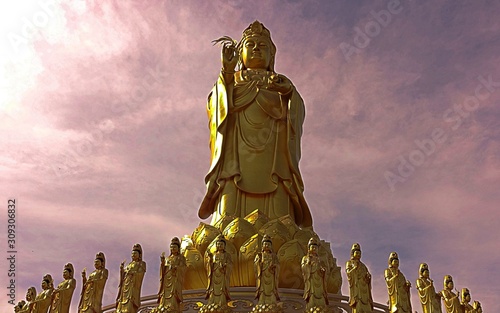 Golden Thai Buddhist Statue
