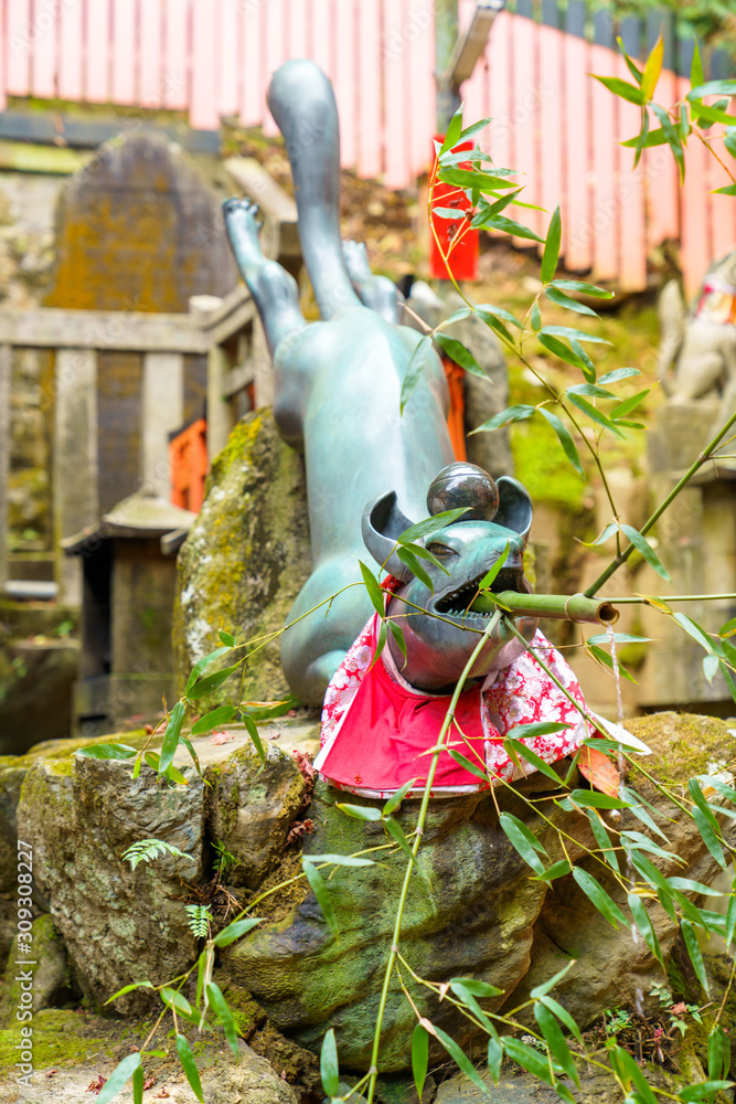 神社の狐