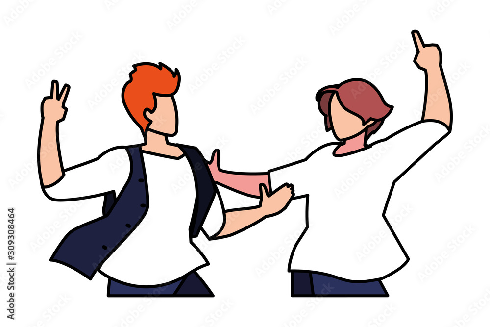 scene of men in dance pose, party, dance club scene of men in dance pose, party, dance club