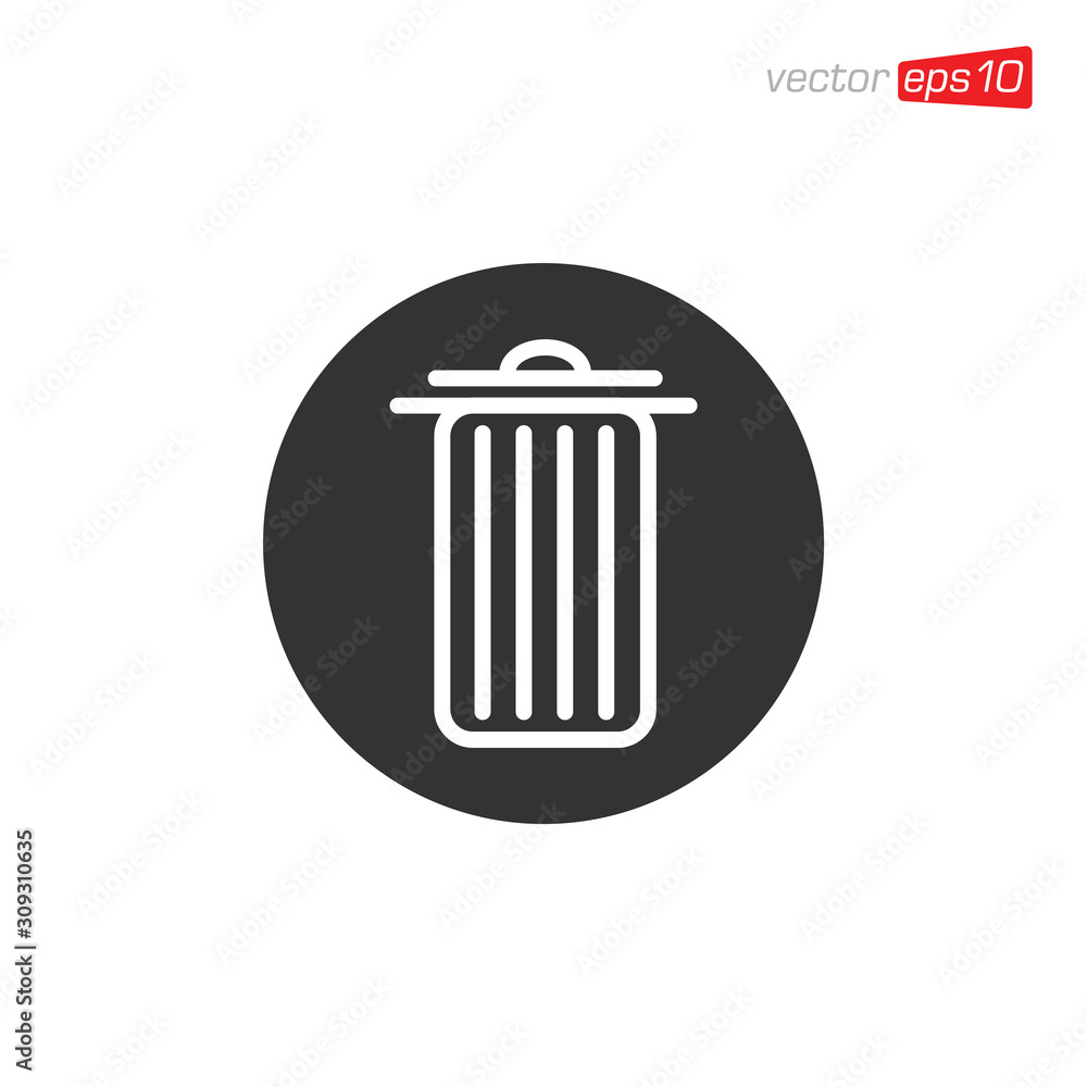 Trash Can Icon Design Vector Trash Can Icon Design Vector