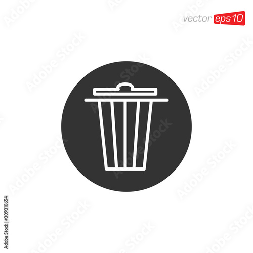 Trash Can Icon Design Vector