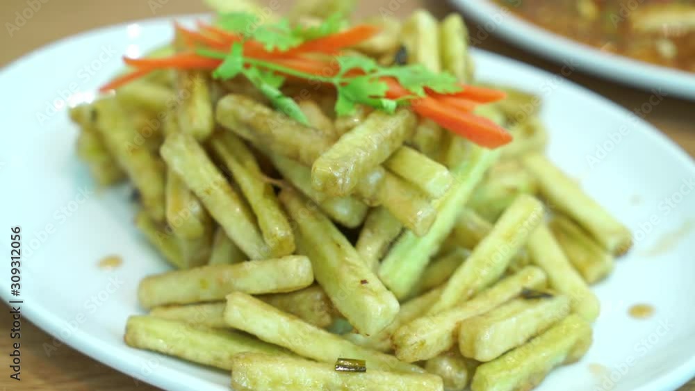 French Fries Eggplant with Sauce like French Fries French Fries Eggplant with Sauce like French Fries