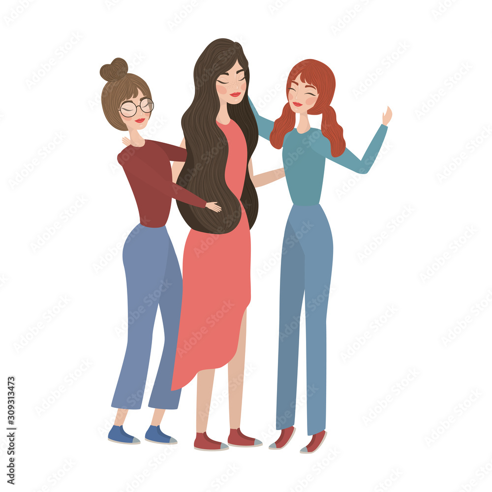 Isolated women cartoon drawing vector design Isolated women cartoon drawing vector design
