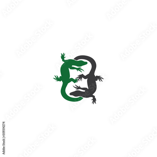 Lizard vector  design  animal  and reptile  gecko design