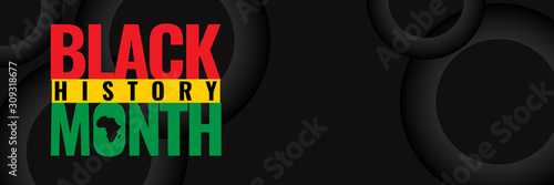 Black History Month vector template. Design for banner, greeting cards or print.