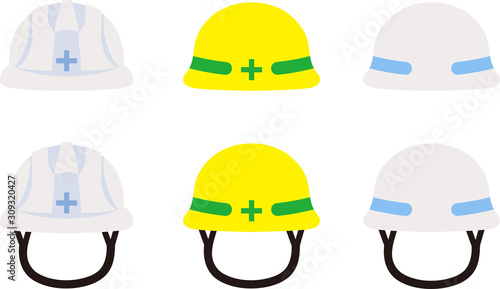 Construction helmet set