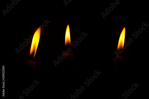Candlelight in the dark