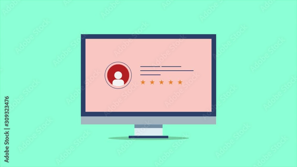 Customer profile displaying on computer screen. 2d animation, conceptual video clip. Customer profile displaying on computer screen. 2d animation, conceptual video clip.