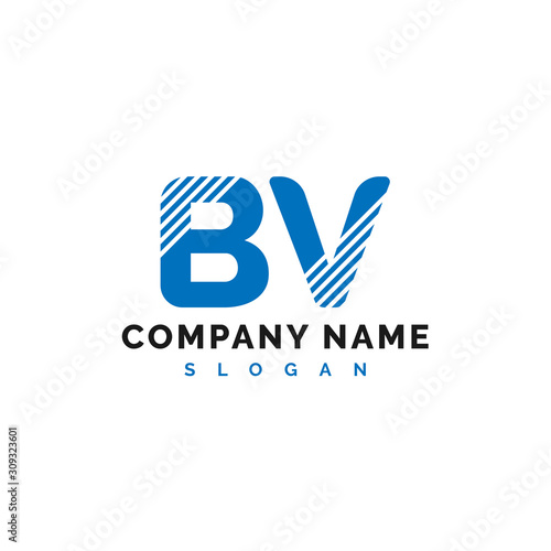 BV Logo Design. BV Letter Logo Icon Vector Illustration - Vector photo