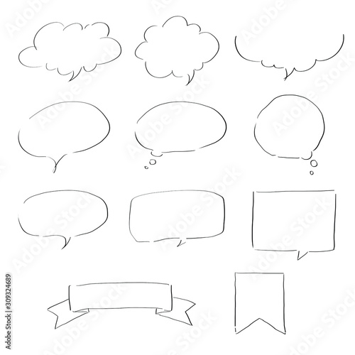 手描きフキダシセット002