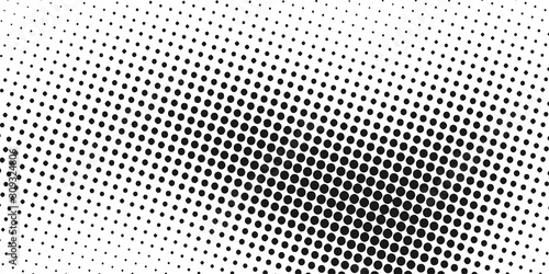 Vector halftone dots background, fading dot effect