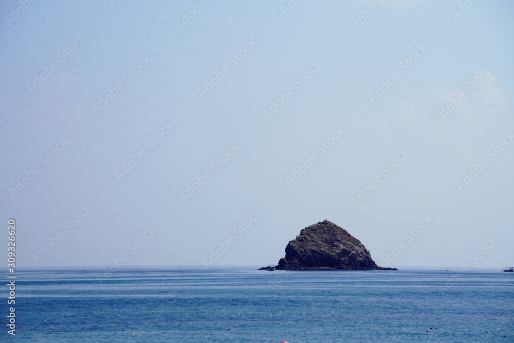 rock island in the sea in Dibba