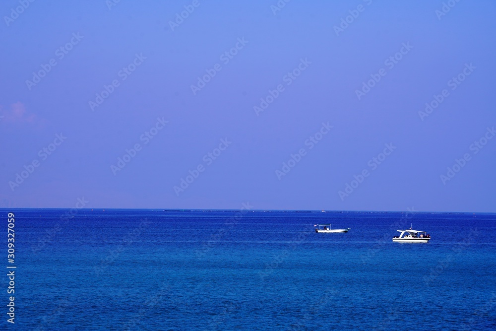 boats on the sea in Dibba
