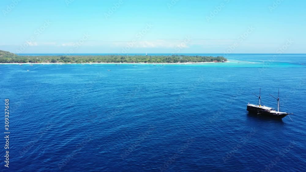 Yacht Sailing To Open Sea Of Caribbean Yacht Sailing To Open Sea Of Caribbean