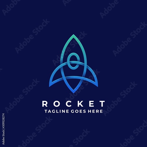 Rocket Plan Illustration Vector Template