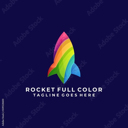Rocket Glide Illustration Vector Template