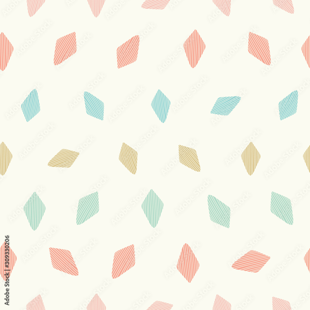 Vector diamond shape seamless repeat pattern in pastel colours. Vector diamond shape seamless repeat pattern in pastel colours.