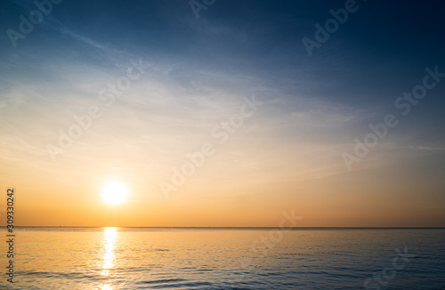 sunset over the sea © Hide_Studio