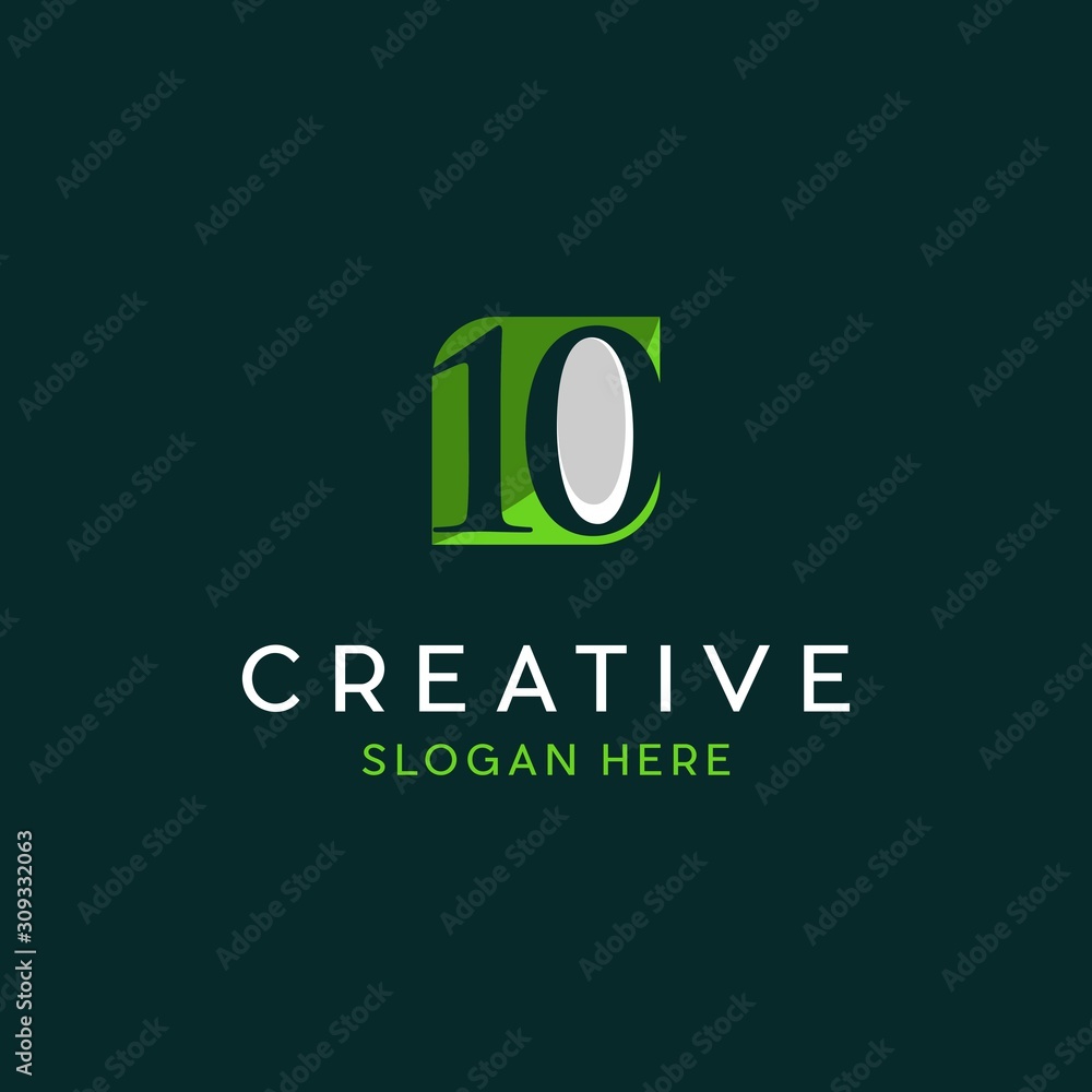10/Ten Number Modern Icon Abstract Logo Design Template Element Vector 10/Ten Number Modern Icon Abstract Logo Design Template Element Vector