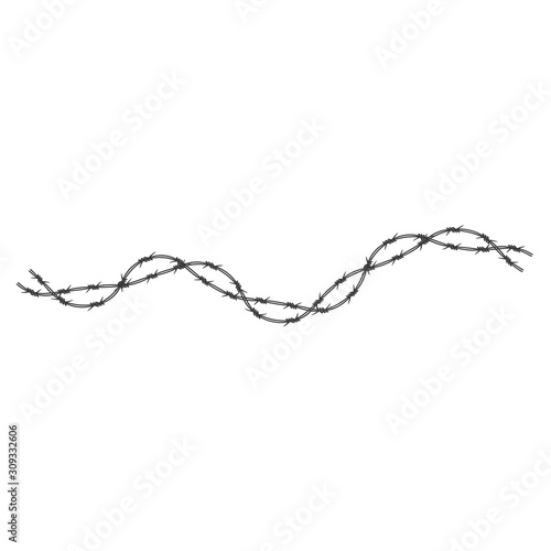 Barbed wire illustration vector