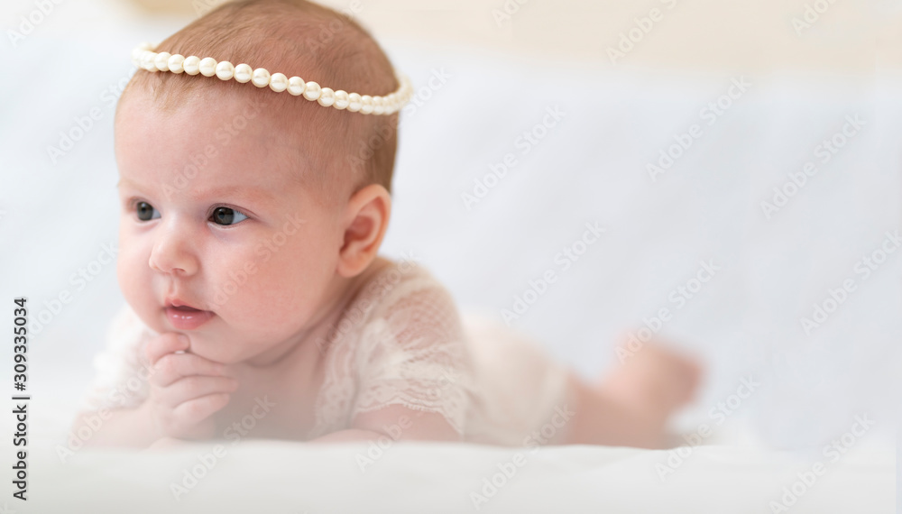A baby Girl In Beautiful Lingerie In The Bedroom A baby Girl In Beautiful Lingerie In The Bedroom