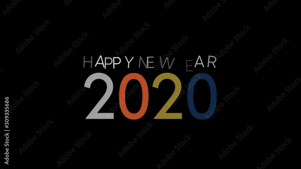 happy new year 2020 in motion graphic happy new year 2020 in motion graphic