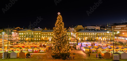 Helsinki Christmas Market On Senate Square ,Finland