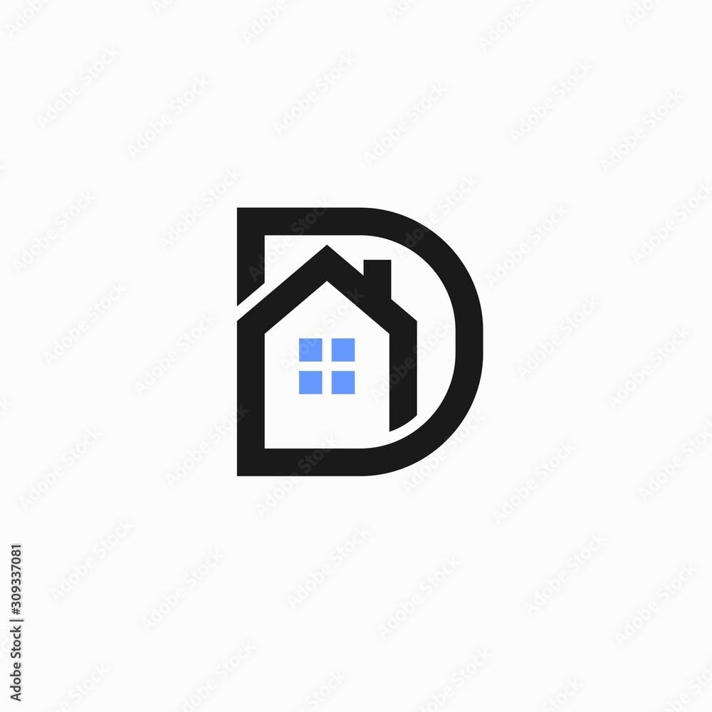 Building logo that formed letter D Building logo that formed letter D