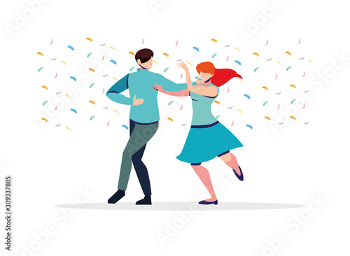 couple of people in dance pose, party, dance club