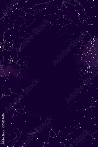 Beautiful abstract background with stars, template for poster on, science or romance.