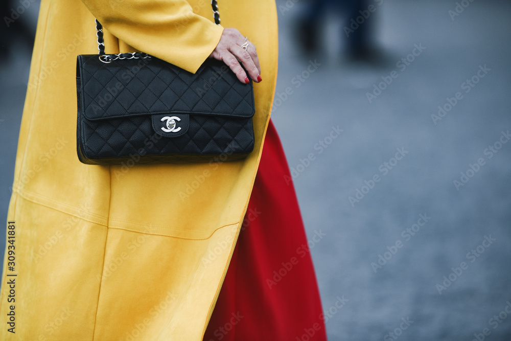 Paris, France - March 5, 2019: Street Style - Woman Wearing Chanel