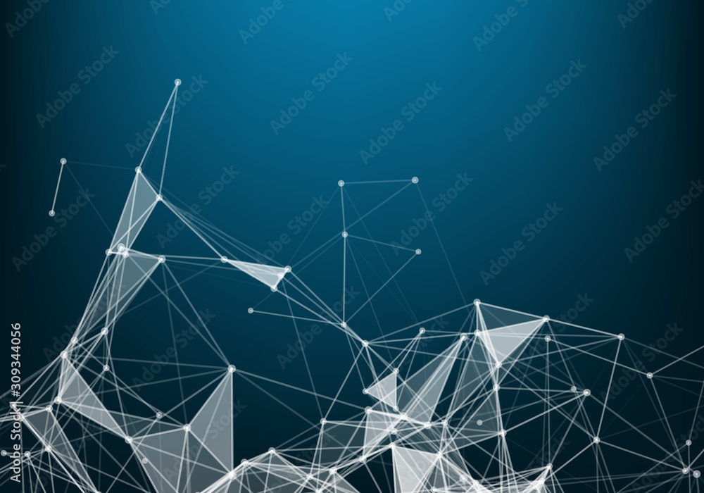 Abstract polygonal space low poly dark background with connecting dots and lines. Connection structure. Vector science background. Abstract polygonal space low poly dark background with connecting dots and lines. Connection structure. Vector science background.