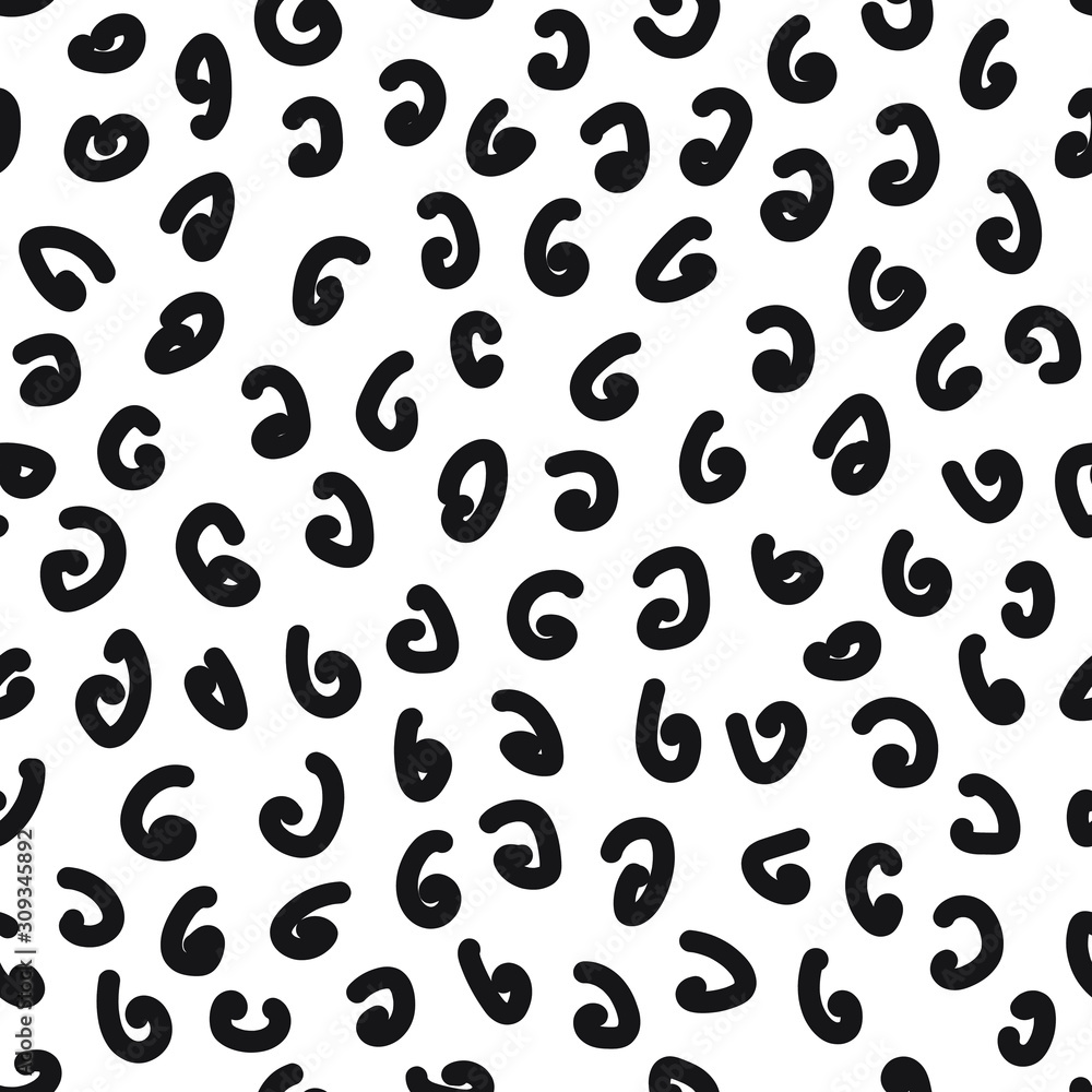 Handmade doodles. Seamless background. Black strokes on a white background. Handmade doodles. Seamless background. Black strokes on a white background.