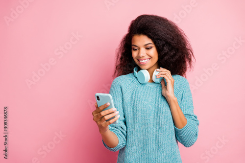 Canvas Print Close-up portrait of her she nice attractive lovely pretty cute charming cheerfu