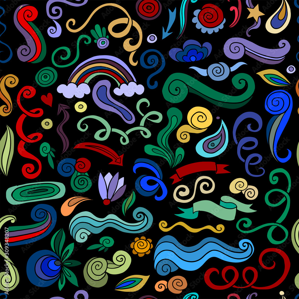 Fototapeta premium Swirl background, seamless pattern for your design