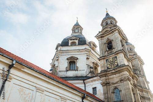 Pazaislis Monastery church in Kaunas, Lithuania. Sunny autumn day.